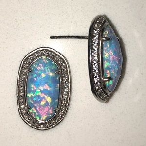 Kendra Scott Kyocera Opal Earrings w/ Crystal